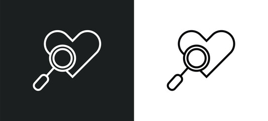 Poster - check up line icon in white and black colors. check up flat vector icon from check up collection for web, mobile apps and ui.