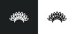 indian headdress line icon in white and black colors. indian headdress flat vector icon from indian headdress collection for web, mobile apps and ui.