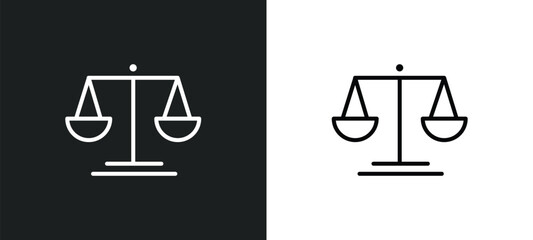 Poster - legal line icon in white and black colors. legal flat vector icon from legal collection for web, mobile apps and ui.