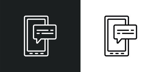 Poster - survey line icon in white and black colors. survey flat vector icon from survey collection for web, mobile apps and ui.
