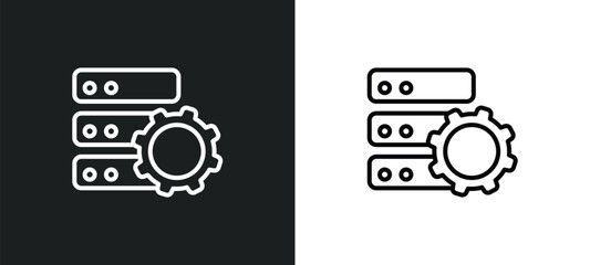 Poster - efficiency line icon in white and black colors. efficiency flat vector icon from efficiency collection for web, mobile apps and ui.