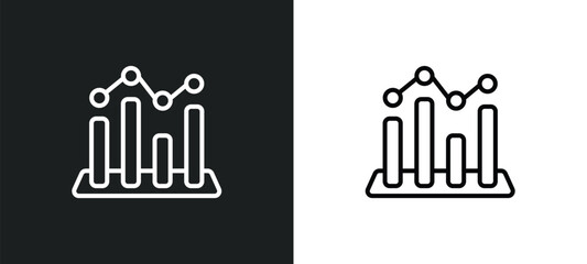 Poster - value line icon in white and black colors. value flat vector icon from value collection for web, mobile apps and ui.