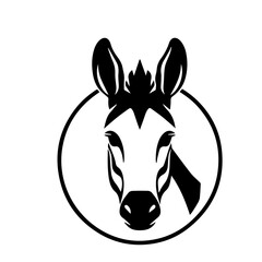 Wall Mural - Donkey silhouette illustration, logo icon