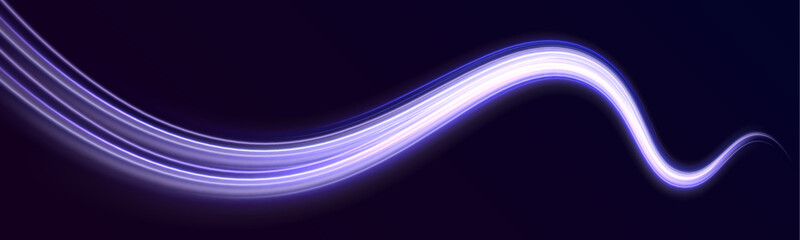 Wall Mural - Vector colorful light trail circle. Color neon glowing fire ring trail. Round wave line glitter bokeh with sparkling light. Bokeh glitter round wave flying sparkling flares.	