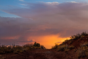 Wall Mural - sunset in the mountains