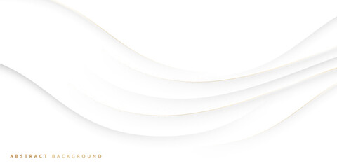 Golden Lines on White Background for Elegant Designs