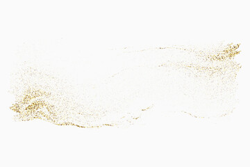 Wall Mural - gold glitter texture on white background. festive background. golden explosion of confetti. design e