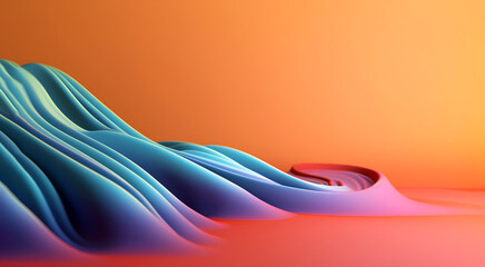 Poster - Abstract background with colorful dynamic wave. Modern Vector illustration for poster, banner, brochure. Generative AI.