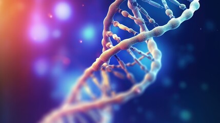Wall Mural - dna helix. creative background dna structure. dna molecule. generative ai