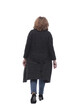 © ASDF - rear view. mature woman in a fashionable cardigan walking away