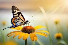 Butterfly On Sunflower 