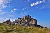 Fototapeta  - Yes Tor, a granite rocky outcrop situated in Dartmoor National Park, Devon. It is the second highest point in southern England. 