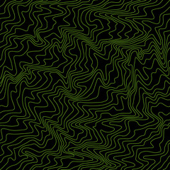 Poster - Linear Weather Map Background. Vector Topographic Seamless Pattern with Lines. Futuristic Y2k Abstract Map Illustration