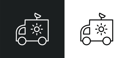 Poster - meteorology line icon in white and black colors. meteorology flat vector icon from meteorology collection for web, mobile apps and ui.