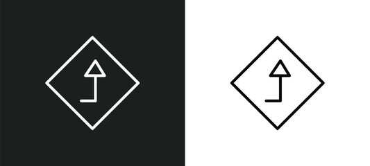 Poster - go line icon in white and black colors. go flat vector icon from go collection for web, mobile apps and ui.