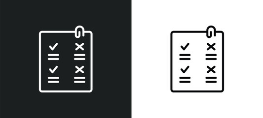 Poster - confirmity line icon in white and black colors. confirmity flat vector icon from confirmity collection for web, mobile apps and ui.