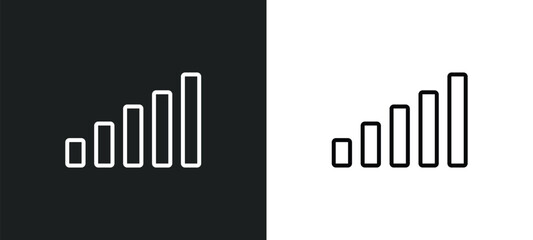 Poster - level line icon in white and black colors. level flat vector icon from level collection for web, mobile apps and ui.