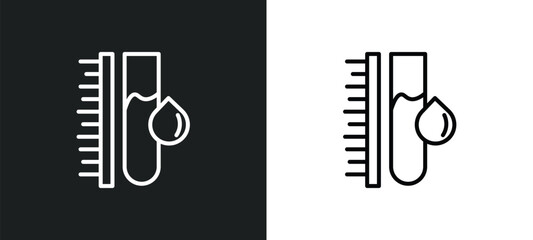 Aufkleber - ink level line icon in white and black colors. ink level flat vector icon from ink level collection for web, mobile apps and ui.