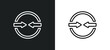 opposition line icon in white and black colors. opposition flat vector icon from opposition collection for web, mobile apps and ui.