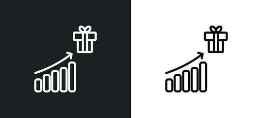 Poster - incentive line icon in white and black colors. incentive flat vector icon from incentive collection for web, mobile apps and ui.