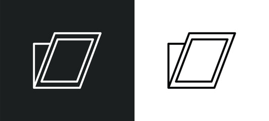 Poster - shear line icon in white and black colors. shear flat vector icon from shear collection for web, mob