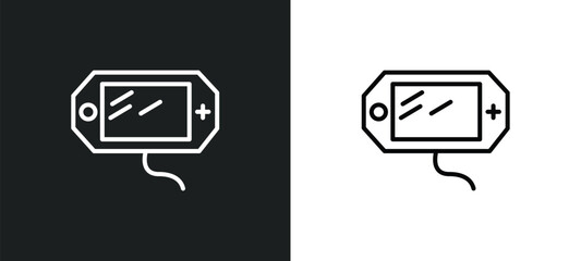 Poster - line icon in white and black colors. flat vector icon from collection for web, mobile apps and