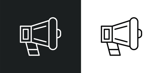 Poster - call to action line icon in white and black colors. call to action flat vector icon from call to action collection for web, mobile apps and ui.