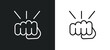punch line icon in white and black colors. punch flat vector icon from punch collection for web, mobile apps and ui.