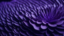 Beautiful Purple Petals, Decorative Purple Flowers, Purple Flower Wallpaper, Awesome Purple Flower, Futuristic Art Style, Amazing Purple Flower Decoration, By Generative Ai