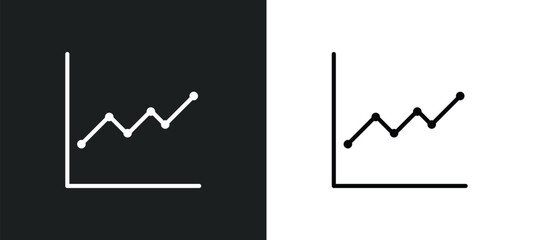 Poster - line icon in white and black colors. flat vector icon from collection for web, mobile apps and