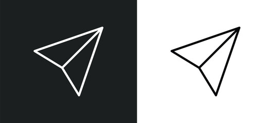 Poster - send line icon in white and black colors. send flat vector icon from send collection for web, mobile apps and ui.