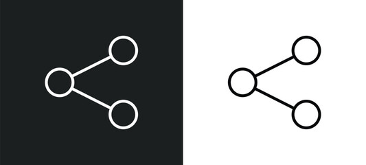 Aufkleber - connection line icon in white and black colors. connection flat vector icon from connection collection for web, mobile apps and ui.