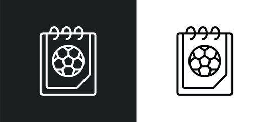 Poster - match line icon in white and black colors. match flat vector icon from match collection for web, mobile apps and ui.