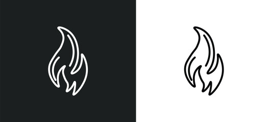 Poster - trending line icon in white and black colors. trending flat vector icon from trending collection for web, mobile apps and ui.
