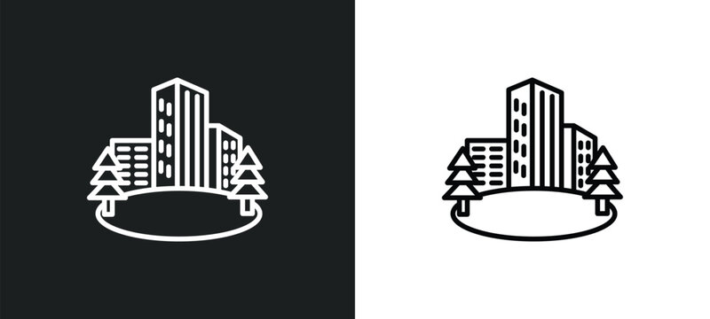 line icon in white and black colors. flat vector icon from collection for web, mobile apps and