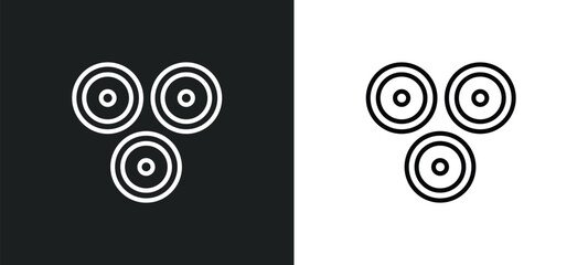 Poster - therefore line icon in white and black colors. therefore flat vector icon from therefore collection for web, mobile apps and ui.