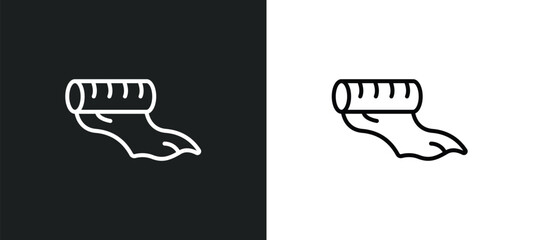 Poster - silk line icon in white and black colors. silk flat vector icon from silk collection for web, mobile apps and ui.