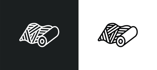 Poster - material line icon in white and black colors. material flat vector icon from material collection for web, mobile apps and ui.