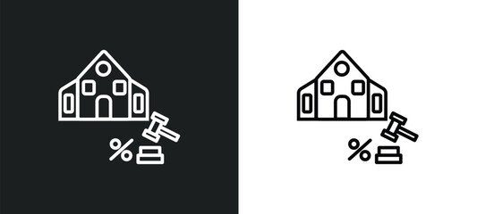 Poster - sold line icon in white and black colors. sold flat vector icon from sold collection for web, mobile apps and ui.