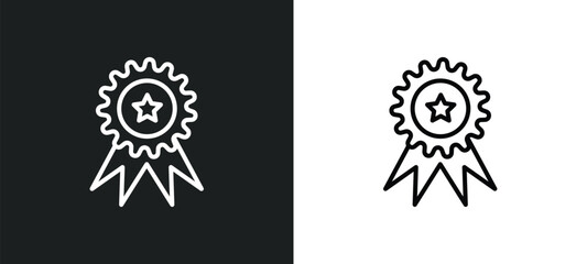 Poster - premium line icon in white and black colors. premium flat vector icon from premium collection for web, mobile apps and ui.