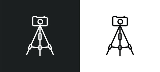 Poster - tr line icon in white and black colors. tr flat vector icon from tr collection for web, mobile apps and ui.
