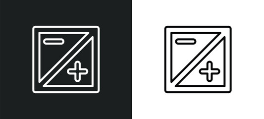 Poster - exposure line icon in white and black colors. exposure flat vector icon from exposure collection for web, mobile apps and ui.
