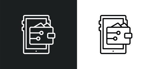 Poster - on line icon in white and black colors. on flat vector icon from on collection for web, mobile apps and ui.