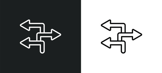 three line icon in white and black colors. three flat vector icon from three collection for web, mobile apps and ui.