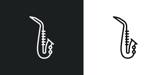 Poster - blues line icon in white and black colors. blues flat vector icon from blues collection for web, mob