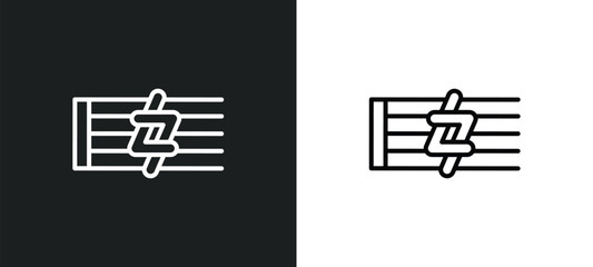 Poster - sharp line icon in white and black colors. sharp flat vector icon from sharp collection for web, mobile apps and ui.