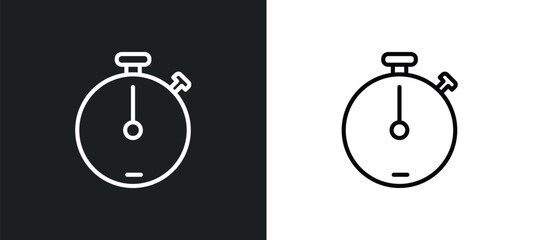 Poster - line icon in white and black colors. flat vector icon from collection for web, mobile apps and