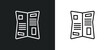 gazette line icon in white and black colors. gazette flat vector icon from gazette collection for web, mobile apps and ui.