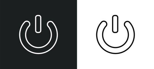 off line icon in white and black colors. off flat vector icon from off collection for web, mobile apps and ui.