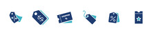 Label Price Tag Icon Set Vector Discount Coupon Sale Promotion Symbol Illustration Modern Designs